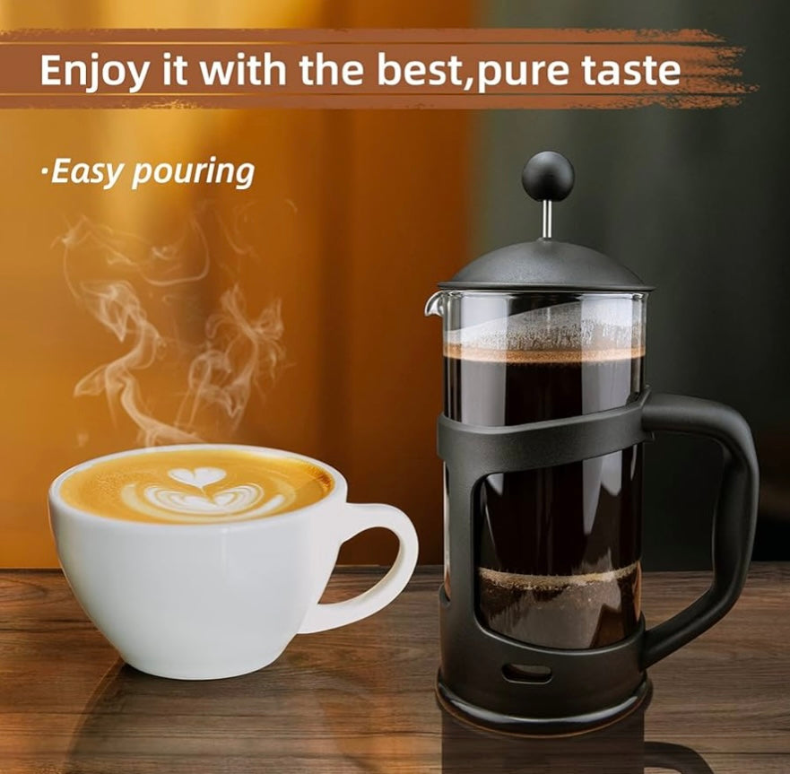 French Press Tea and Coffee Maker with Milk Frother